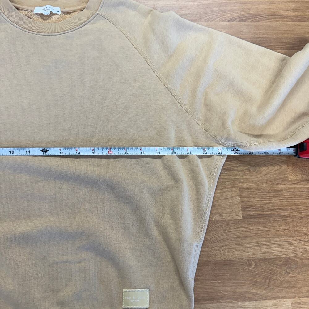 Rag & Bone Sweatshirt Womens M Beige Cotton Logo Crewneck Long Sleeve - Picture 11 of 14